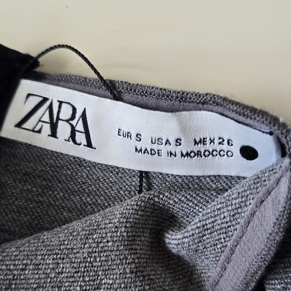 ZARA ZW COLLECTION Seamed Fitted Stretch Mock Neck Long Dress - Picture 7 of 16